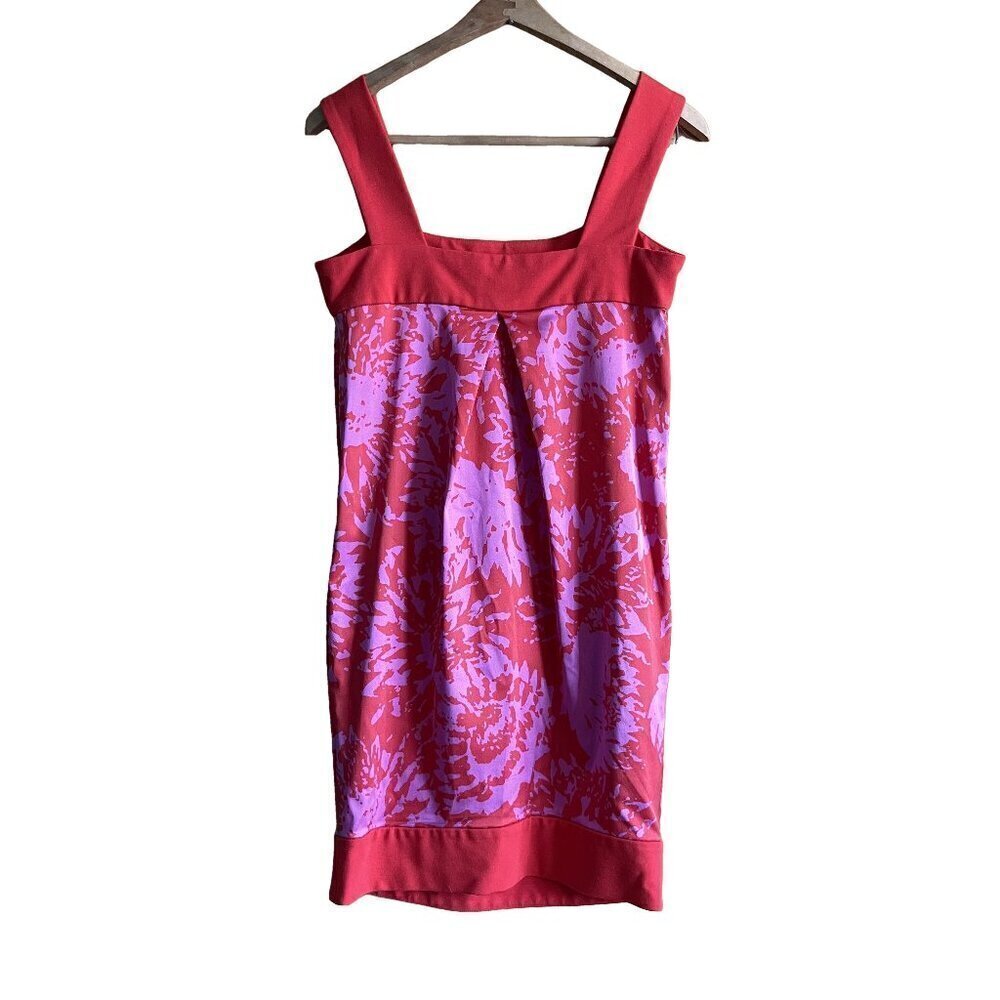 Diane von Furstenberg Payne Red and Pink Floral Sleeveless Mini Dress Size 6